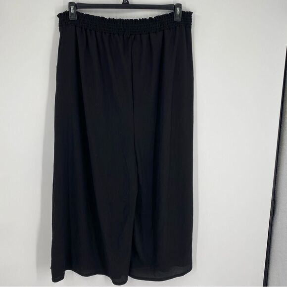 In The Style Women’s Wide Leg Black Ruched Waist Pants Plus Size 28 - Picture 3 of 3